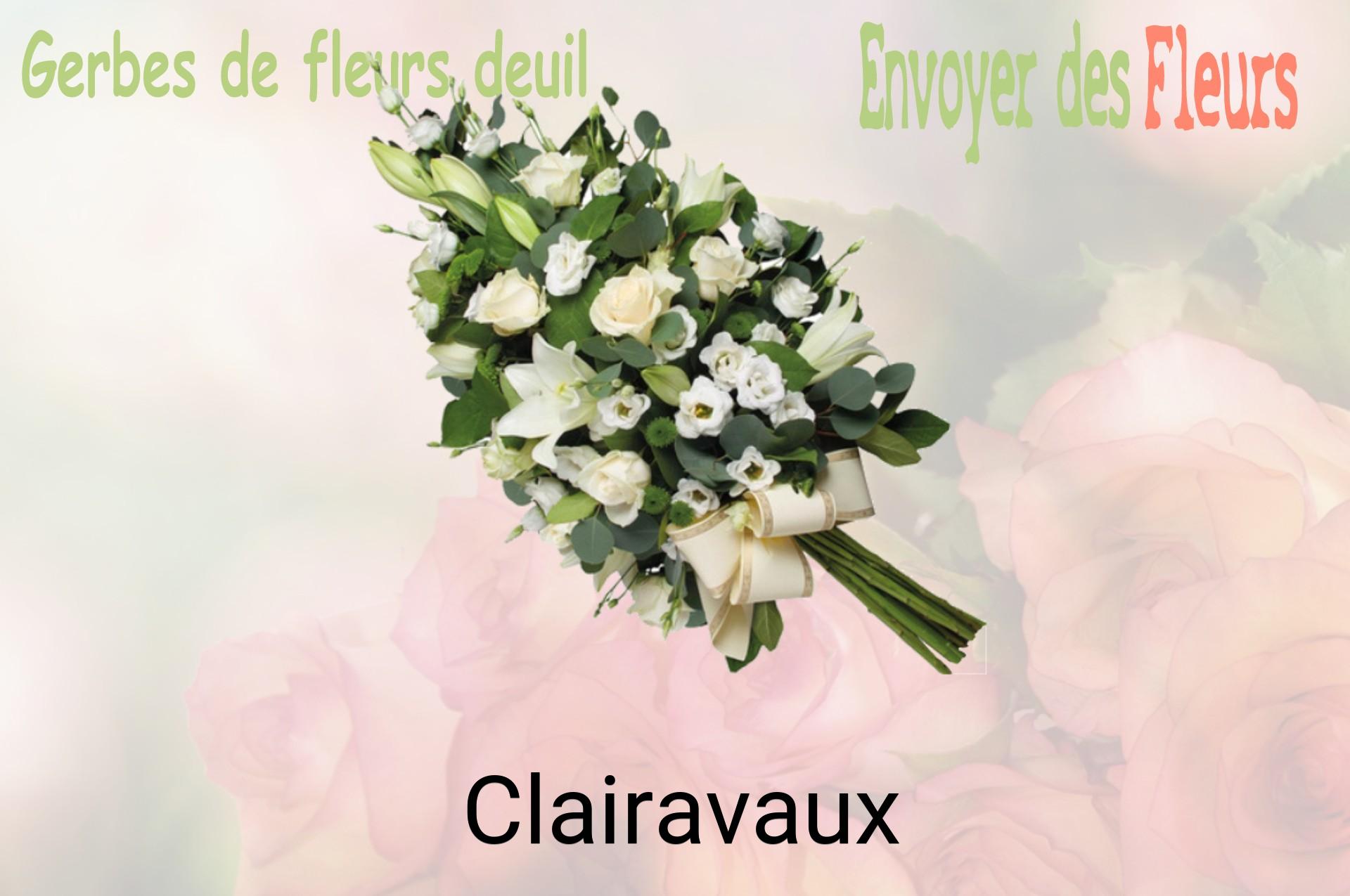 Gerbe de fleurs de deuil livrée à Clairavaux